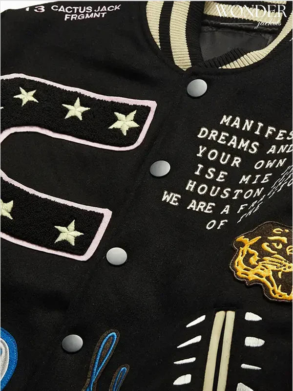 travis scott cactus jack for fragment manifest letterman jacket