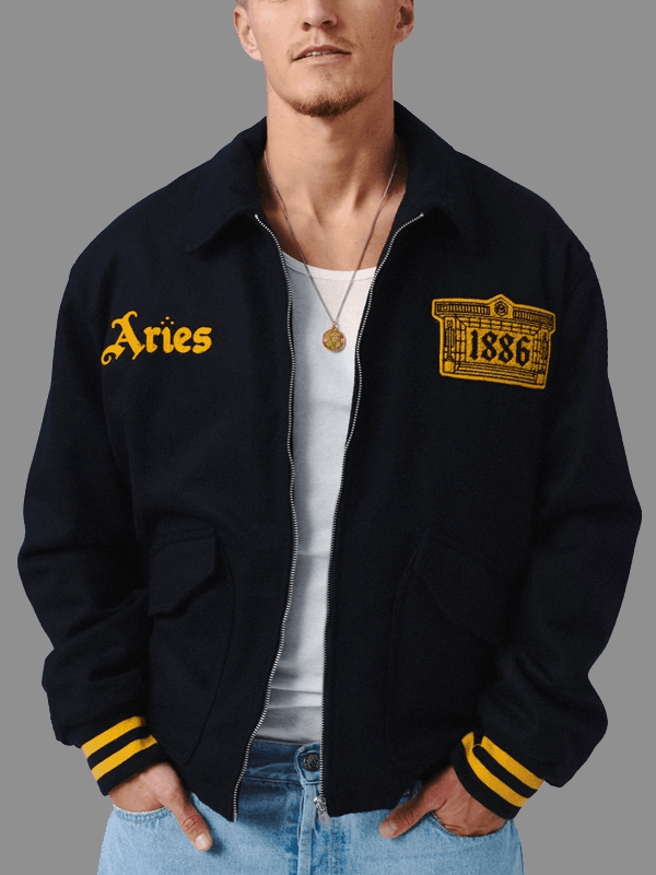 1886 Arsenal x Aries Bomber Jacket Black