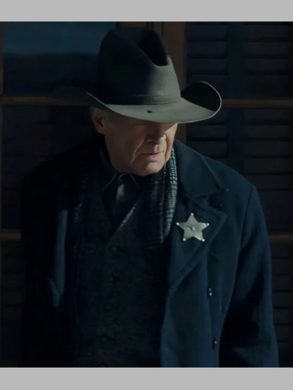 1923 S02 Harrison Ford Black Coat