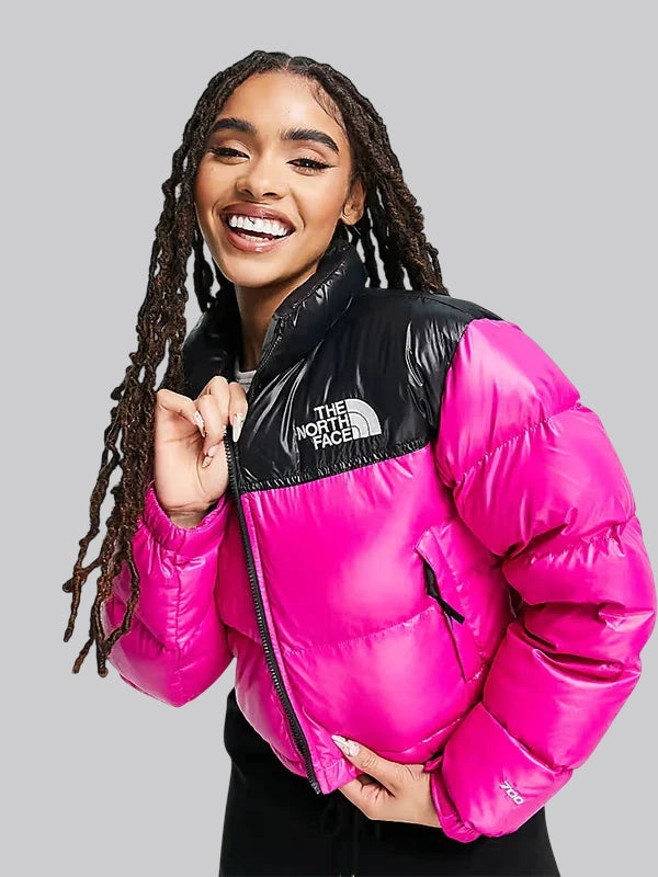 1996 Nuptse Black Hot PInk The North Face Down Puffer Jacket