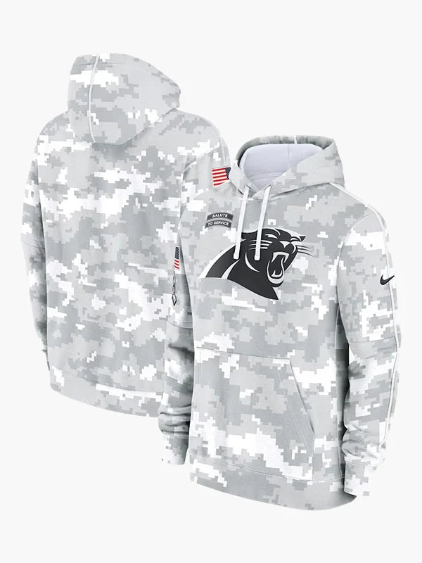 2024 Carolina Panthers Arctic Camo Salute to Service Hoodie