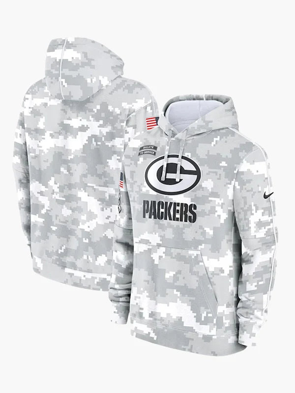 2024 Green Bay Packers Arctic Camo Salute to Service Hoodie