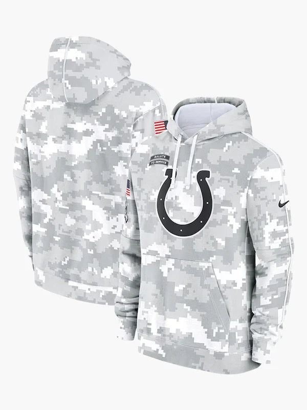 2024 Indianapolis Colts Arctic Camo Salute to Service Hoodie