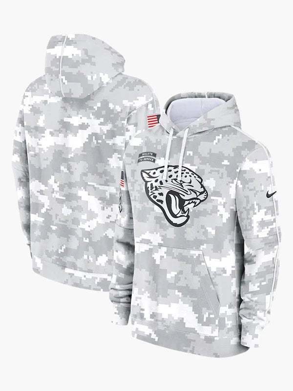 2024 Jacksonville Jaguars Arctic Camo Salute to Service Hoodie