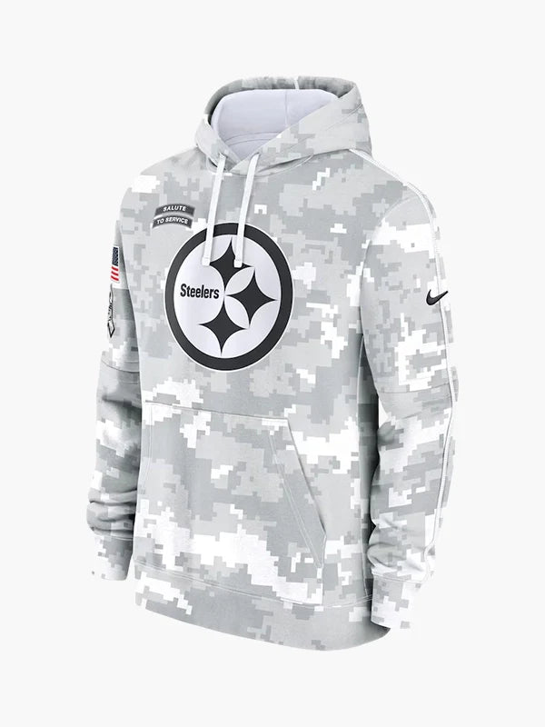 2024 NFL Pittsburgh Steelers Arctic Camo Salute to Service Hoodie