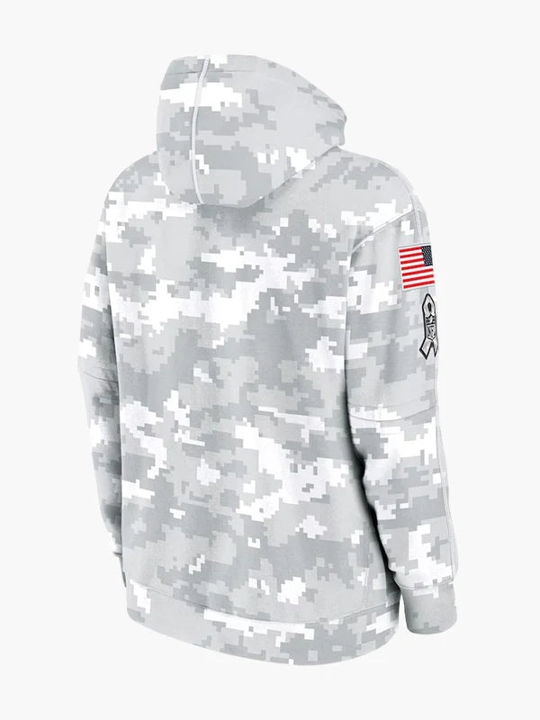 2024 Salute to Service New England Patriots Arctic Camo Hoodie