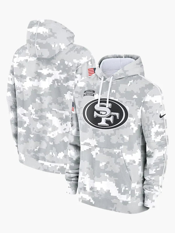 2024 San Francisco 49ers Arctic Camo Salute to Service Hoodie