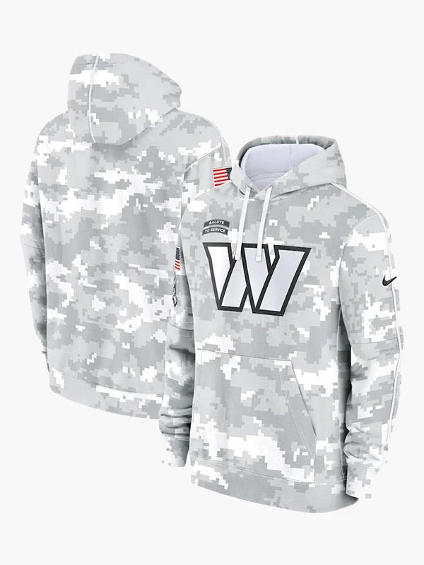 2024 Washington Commanders Arctic Camo Salute to Service Hoodie