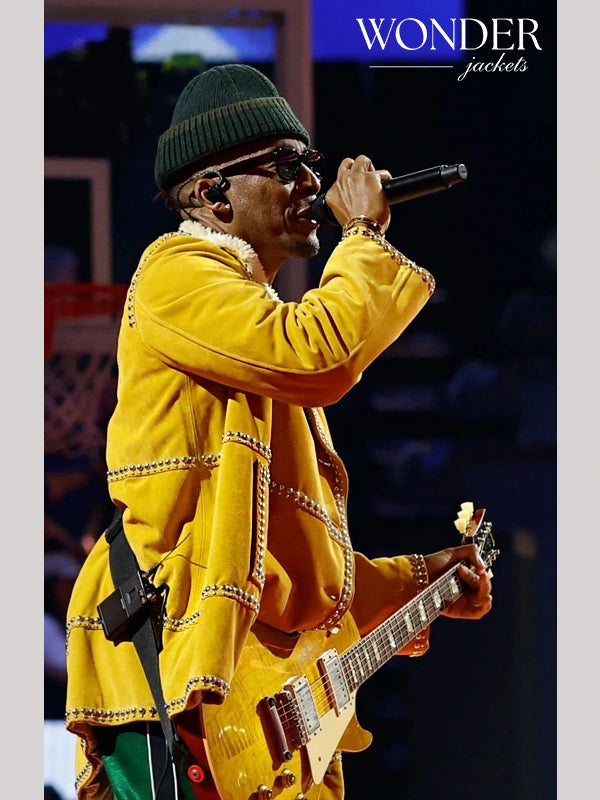 2025 NBA All-Star Game Raphael Saadiq Mustard Jacket