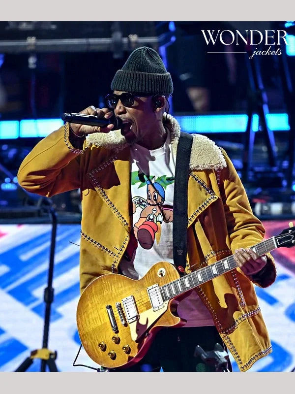 2025 NBA All-Star Game Raphael Saadiq Suede Leather Jacket