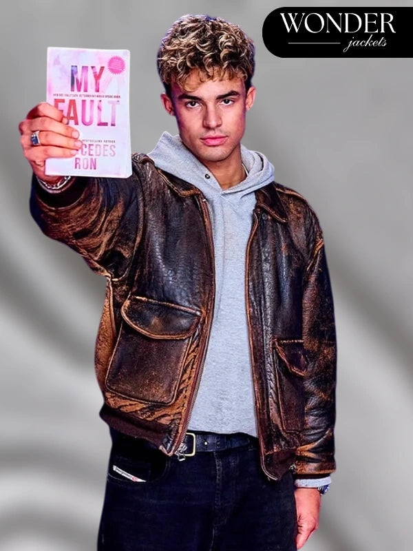 2025 My Fault London Nick Brown Leather Jacket