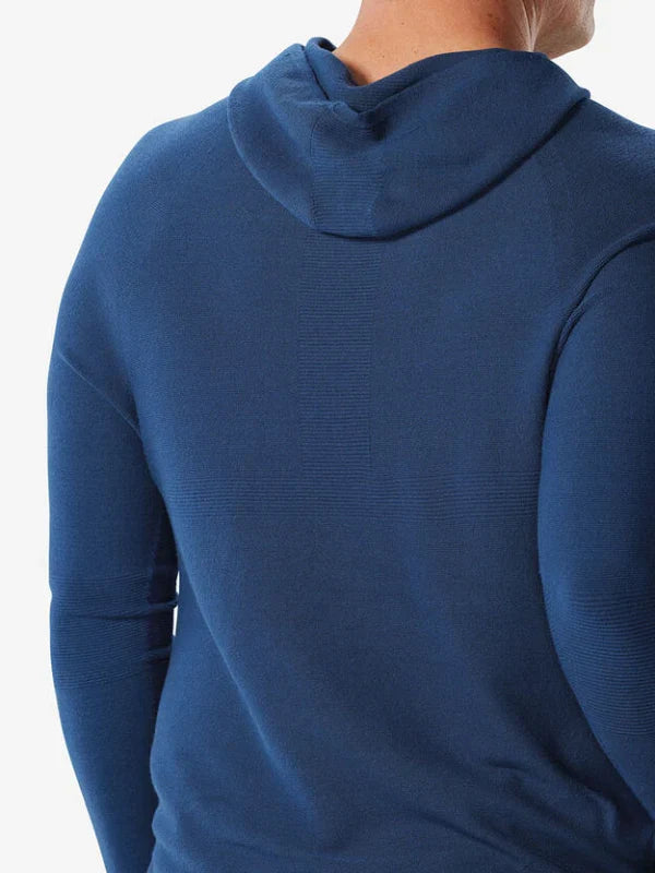 3D Knit Lightweight Hoodie Blue