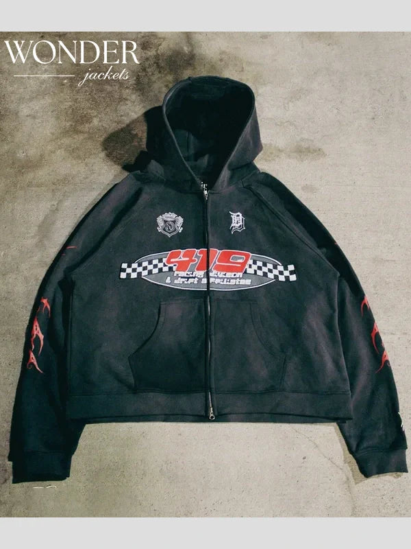 419 driver Drift Zip-Up Hoodie