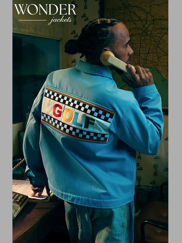 '+44 Lewis Hamilton x Golf Wang Rally Work Jacket Blue