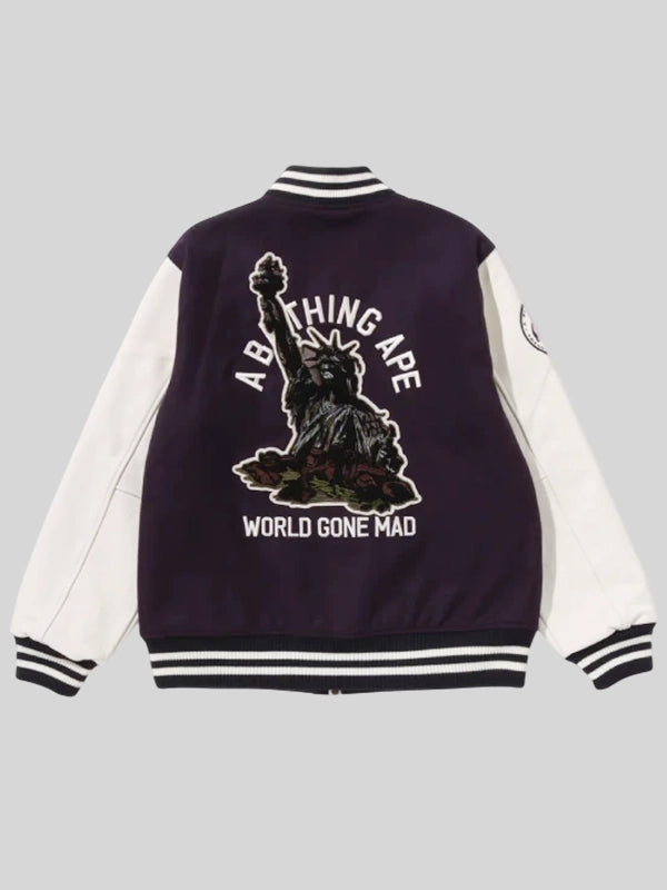 A Bathing Ape Varsity Black Jacket