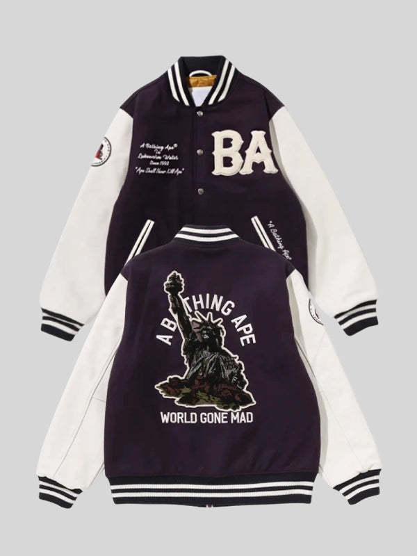 A Bathing Ape Varsity Jacket Black
