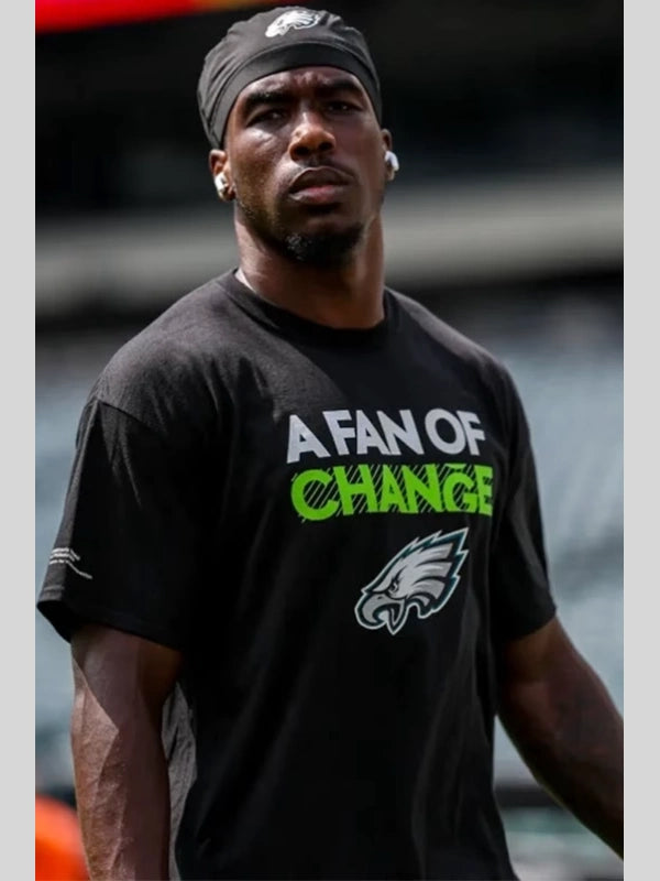 A Fan Of Change Philadelphia Eagles Black T-Shirt