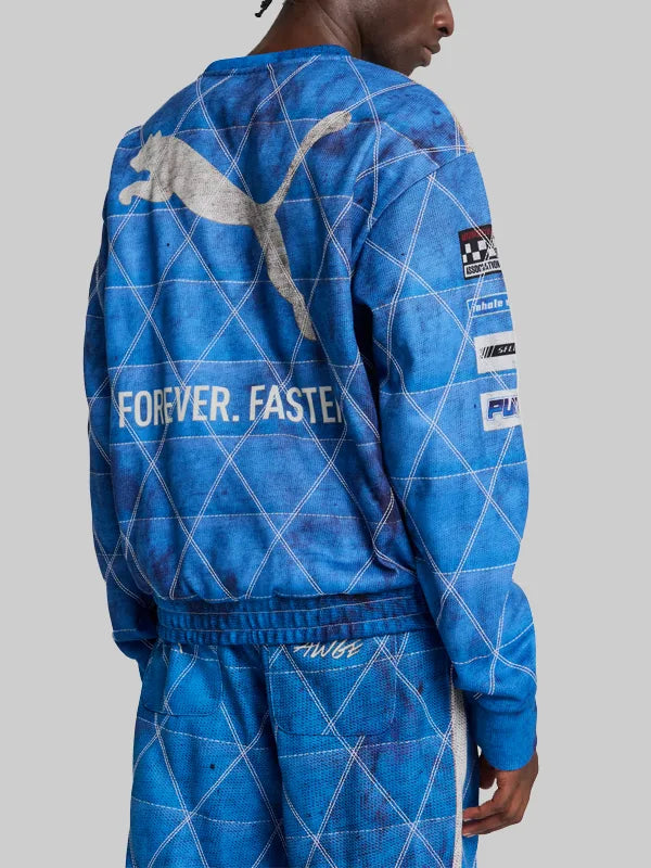 A$AP ROCKY x PUMA Quilted Sweatshirt Blue & White