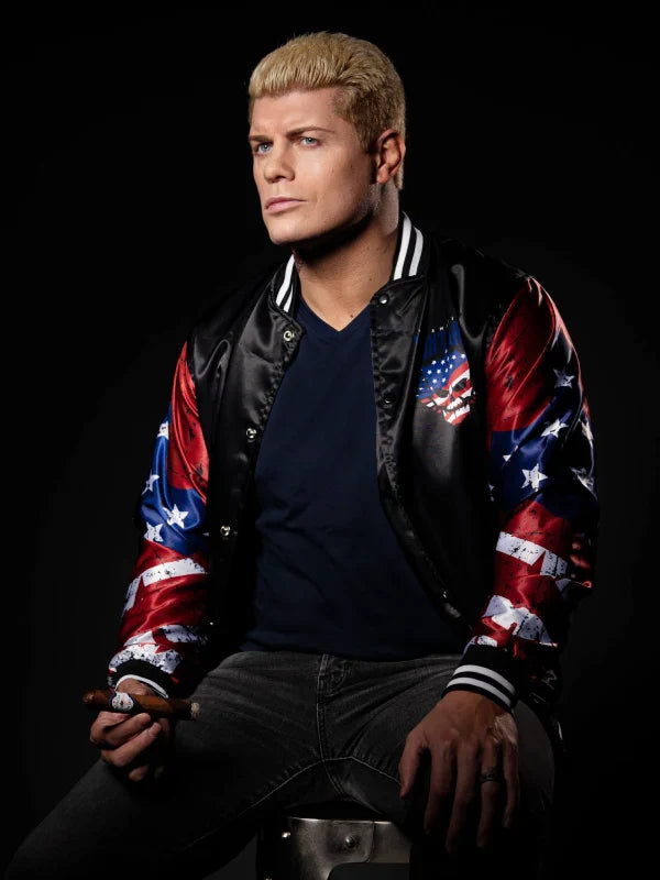 AEW Double or Nothing Cody Rhodes American Nightmare Bomber Jacket