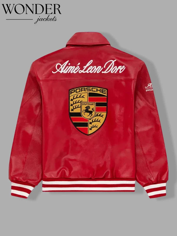 ALD x Porsche 993 Turbo Red Leather Club Jacket