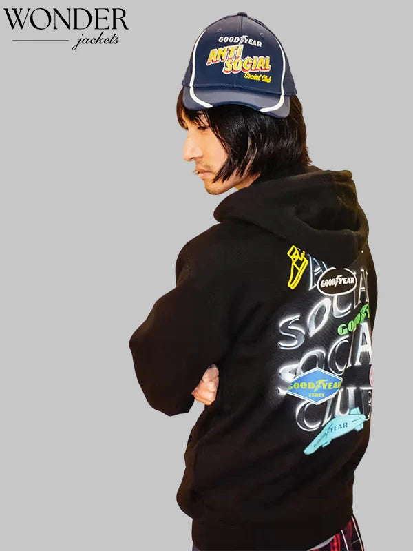 ASSC Anti Social Social Club x Goodyear Hoodie Black