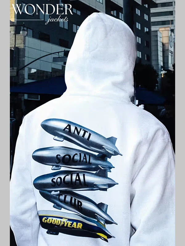 ASSC x Goodyear Blimp Stack Hoodie White