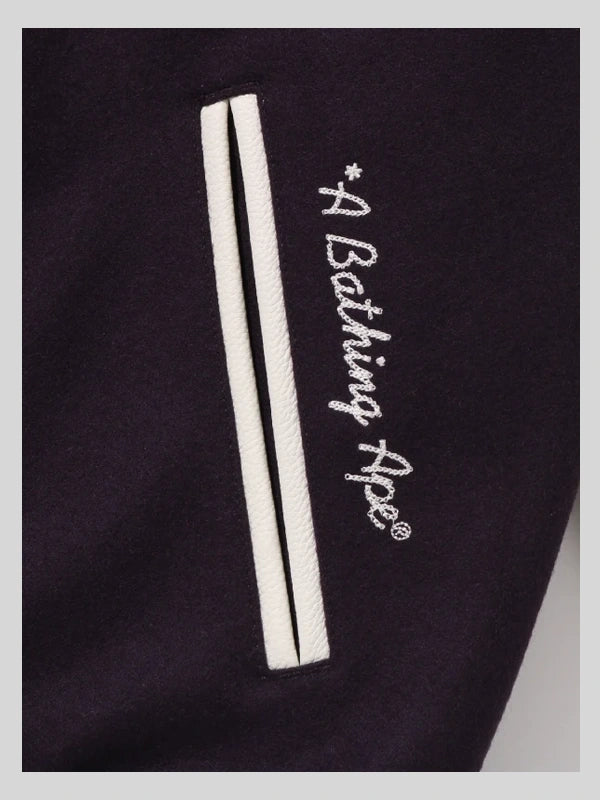 A Bathing Ape Black Varsity Jacket