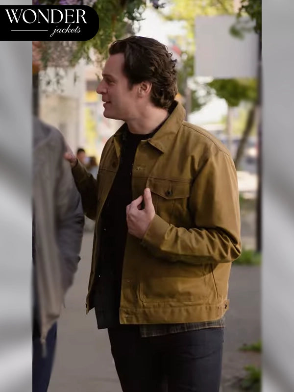 A Nice Indian Boy Jonathan Groff Dark Tan Cruiser Jacket