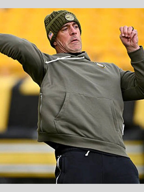 Aaron Rodgers Pittsburgh Steelers 2025 Salute to Service Hoodie