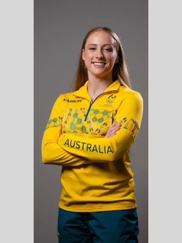 Abbey Wilcox 2026 Australia Milano Cortina Teal Graphic AUSTRALIA Uniform