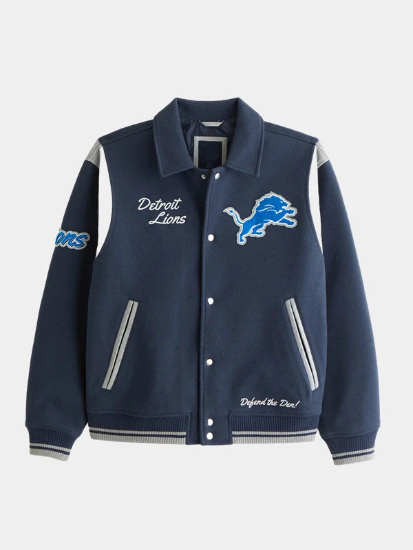 Abercrombie Detroit Lions Varsity Bomber Jacket