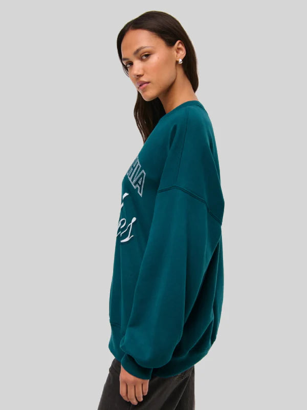 Abercrombie Eagles Vintage Sunday Crew Green