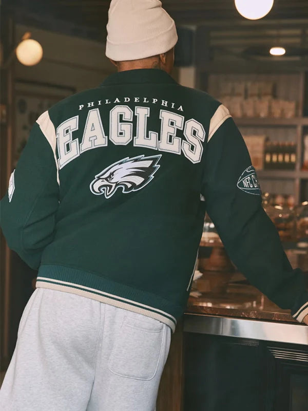 Abercrombie Philadelphia Eagles Varsity Bomber Jacket