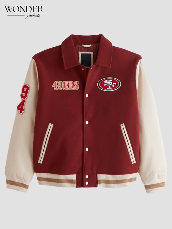 Abercrombie San Francisco 49ers Varsity Bomber Jacket