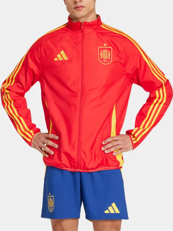 Adidas 2024 Spain Anthem Red Jacket