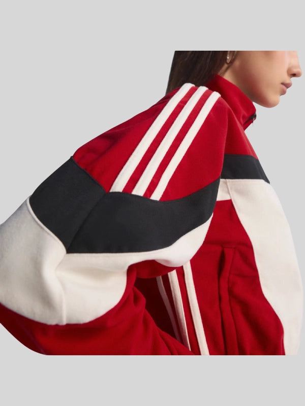 Adidas Blocking Track Cropped Zipper Jacket