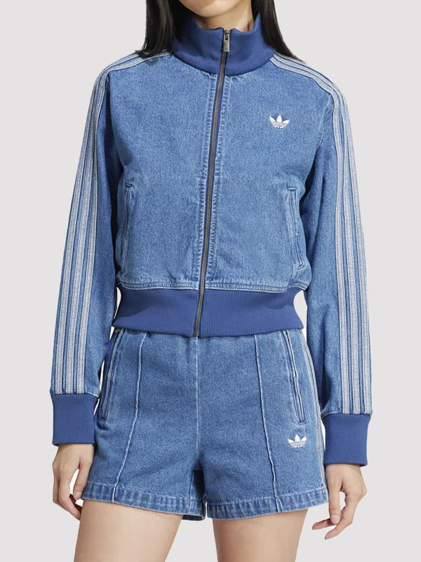 Adidas Originals 3 Stripes Denim Cropped Jacket