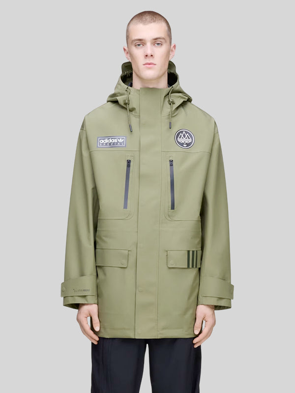 Adidas SPZL Sunnyhurst Anorak Jacket Olive Green