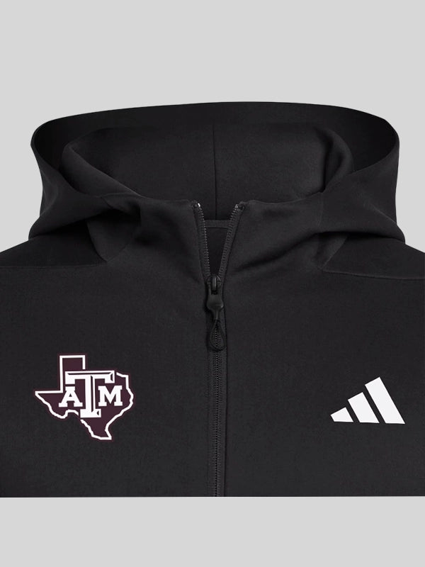 Adidas Texas AM Aggies Player Travel ZNE Black Hoodie