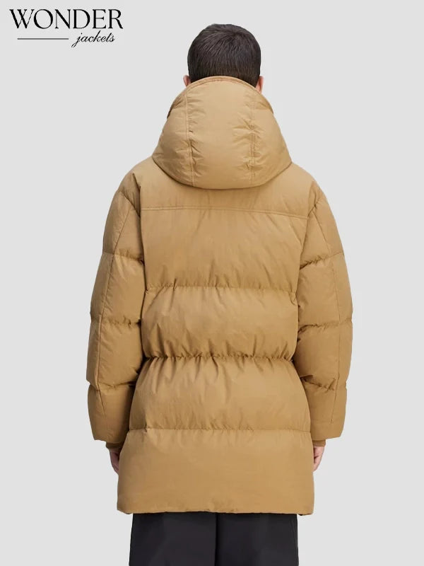 Adidas x C.P. Company Khaki Hooded Puffer Jacket