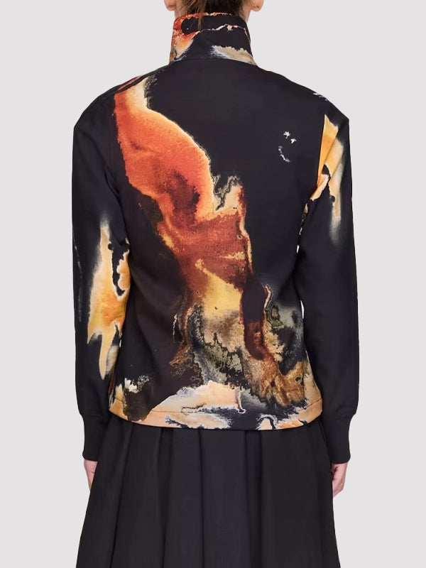 Adidas x Y 3 AOP 3 Stripes Track Top Black And Multicolor Zip up Jacket