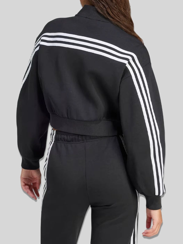 Adidas Icons 3 Stripes Black Bomber Jacket