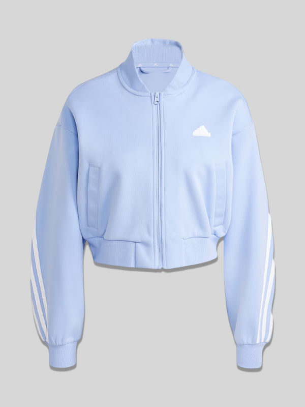 Adidas Icons 3 Stripes Blue Bomber Jacket