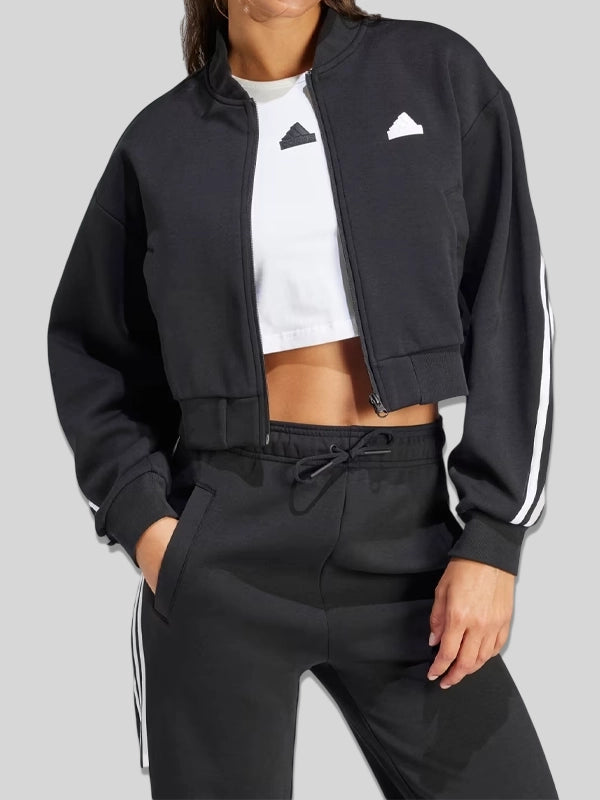 Adidas Icons 3 Stripes Bomber Jacket Black