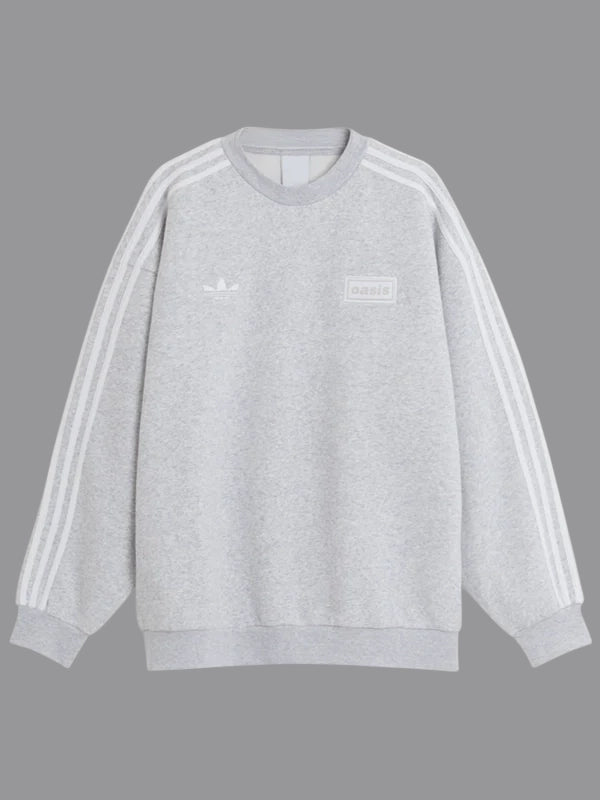 Adidas Originals x Oasis Tour Oversized Crewneck Grey Sweatshirt