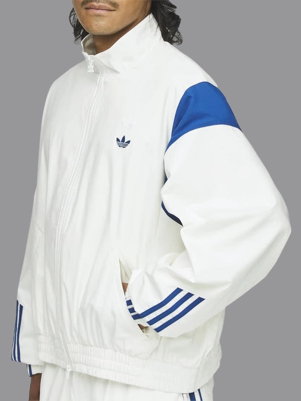 Adidas Originals x Willy Chavarria Poplin Relaxed Zip up White Track Jacket