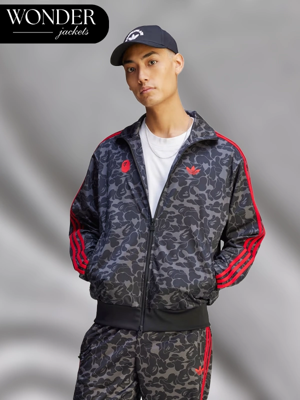 Adidas x BAPE Firebird Black Track Jacket 