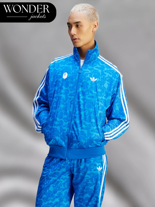 Adidas x BAPE Firebird Blue Track Jacket 