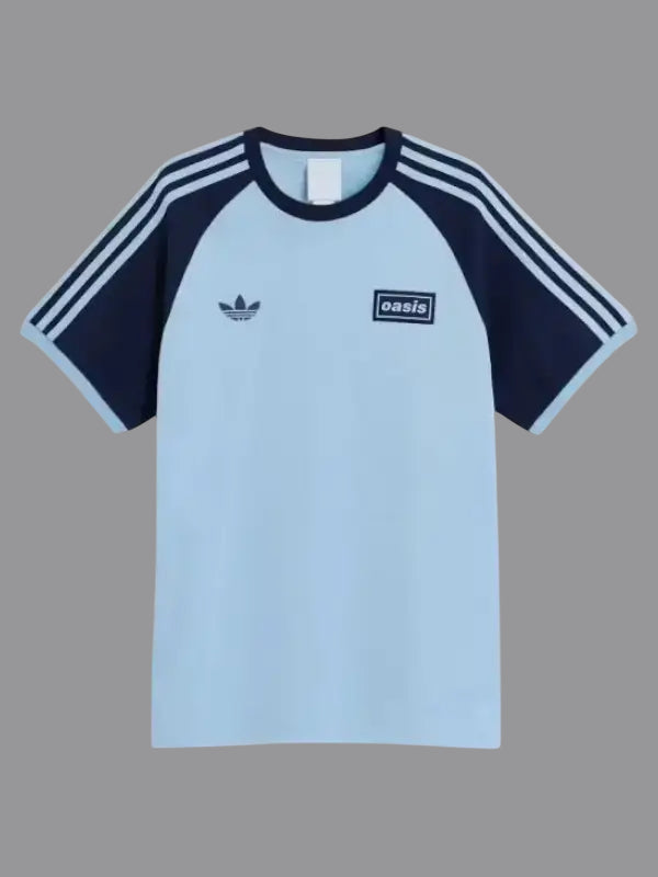 Adidas x Oasis Tour 3-Stripes T-Shirt Blue