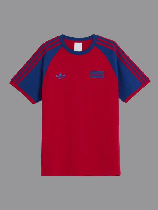 Adidas x Oasis Tour 3-Stripes Tee Maroon